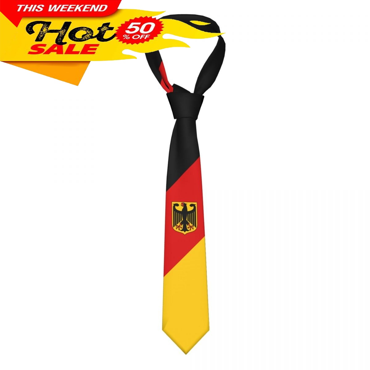 Women Fashion Necktie - Krawat z flagą Niemiec, emblemat, krawat