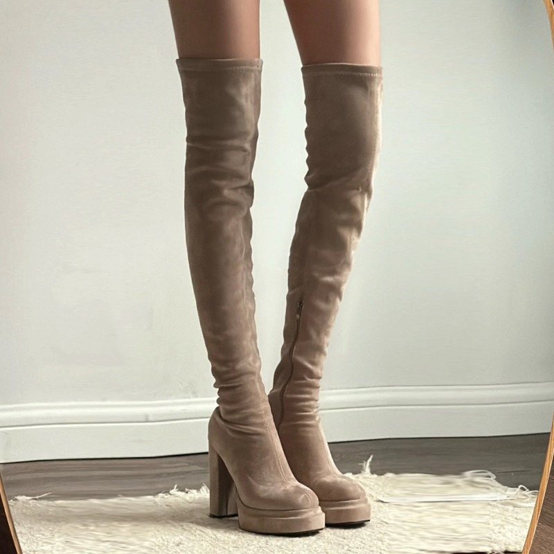 Women'S Fashion Knee High Boots - Moda klubowa nocna, kobieta, kozaki za