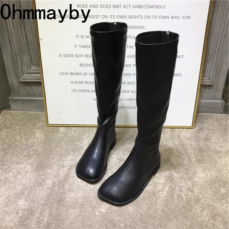 Women'S Fashion Knee High Boots - Street Style Stretch Women Knee High