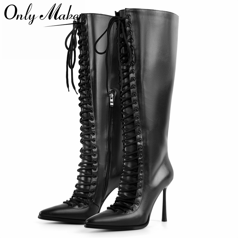 Women'S Fashion Knee High Boots - Botki za kolano Onlymaker ze szpiczastym