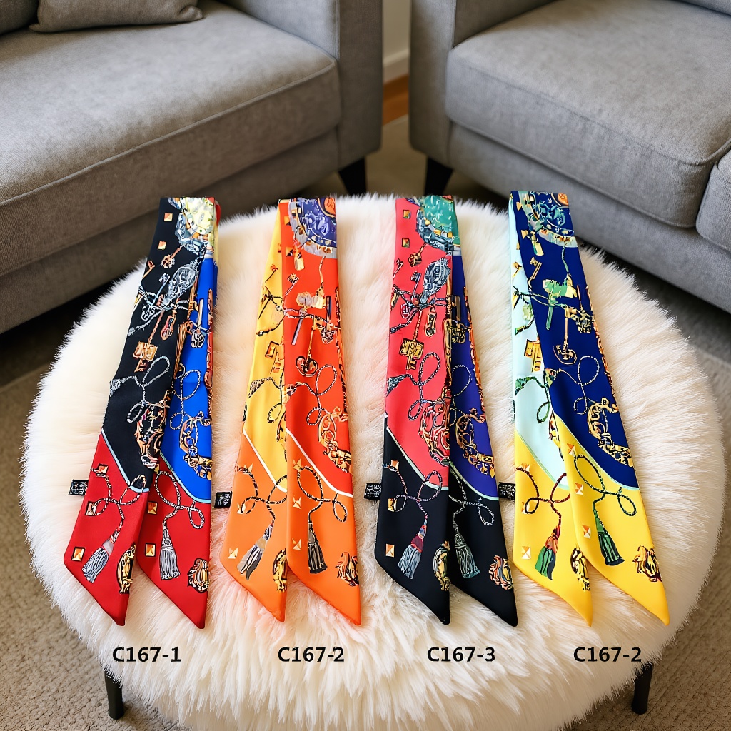 Drukowany Szal Cztery Pory Rok – Women Fashion Necktie recenzja i cena
