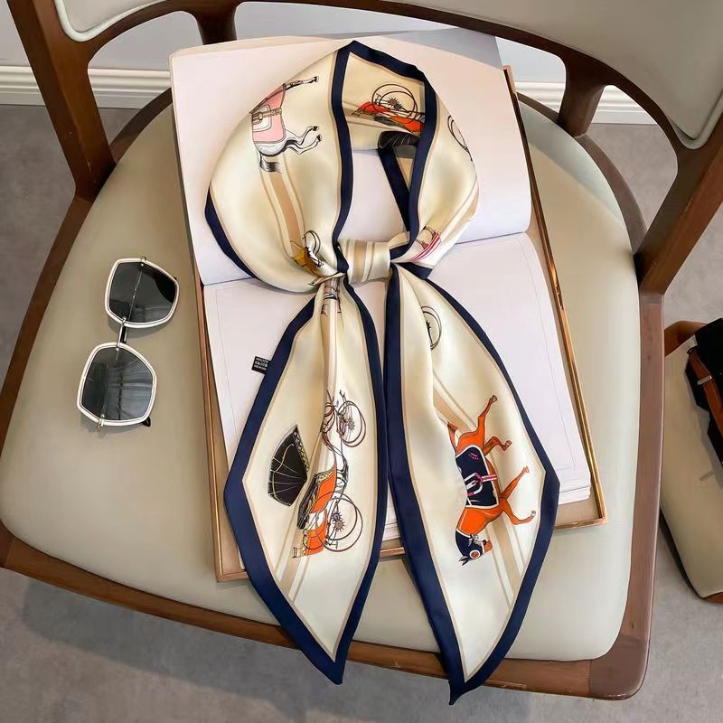 Luksusowy jedwabny szalik na g – Women Fashion Necktie recenzja i cena