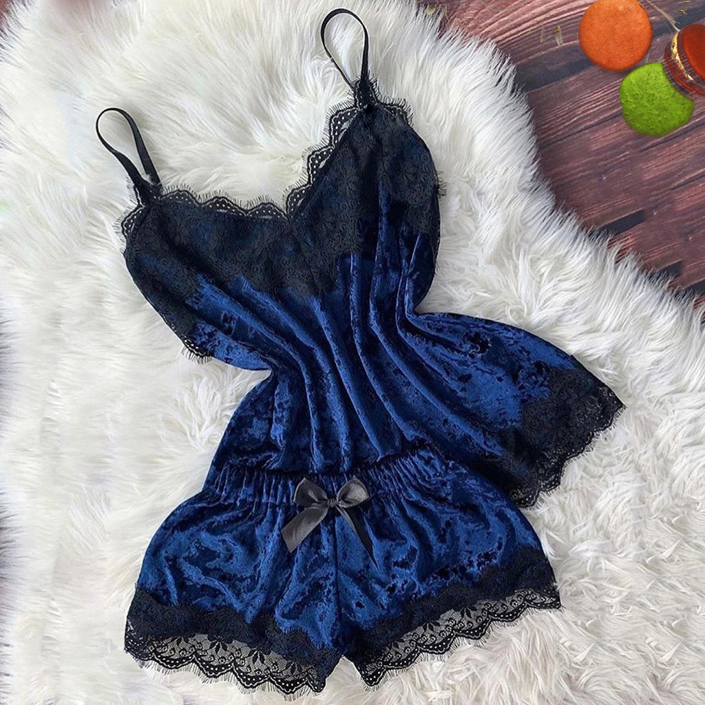 Letnia piżama damska aksamitna – Lace Trim Cami recenzja i cena