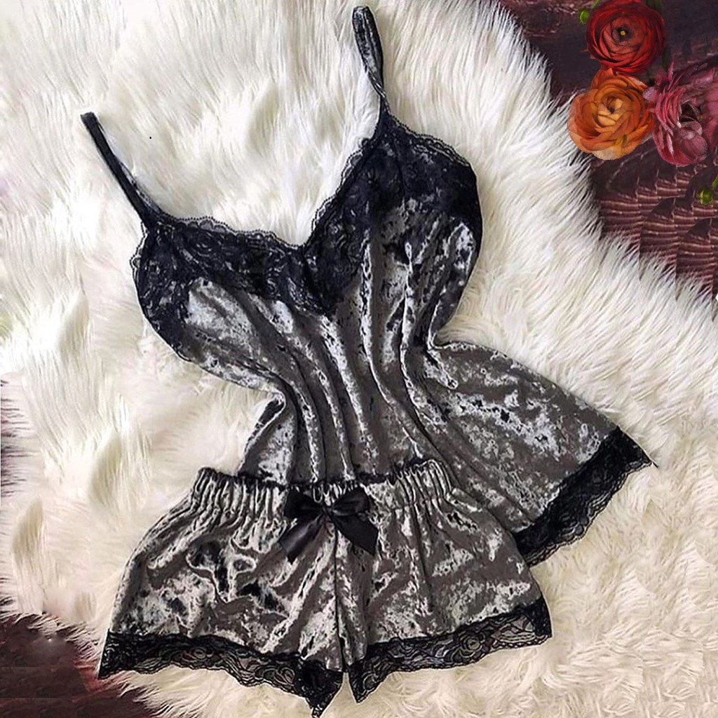 Letnia piżama damska aksamitna – Lace Trim Cami recenzja i cena