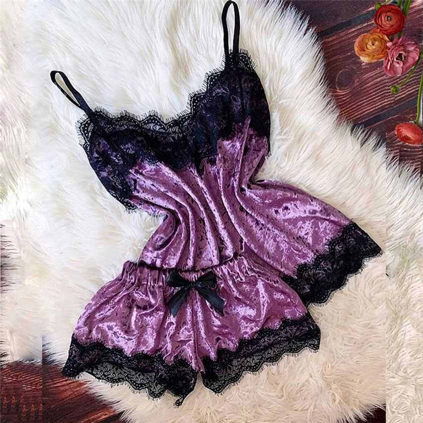 Letnia piżama damska aksamitna – Lace Trim Cami recenzja i cena