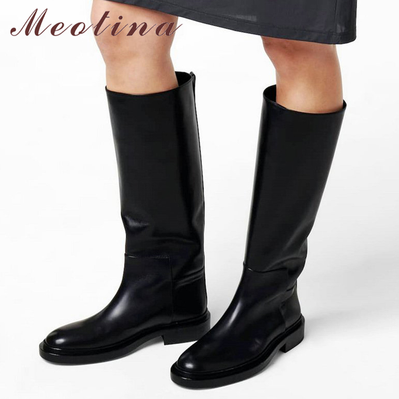 Meotina Women Genuine Leather  – Women'S Fashion Knee High Boots recenzja i cena