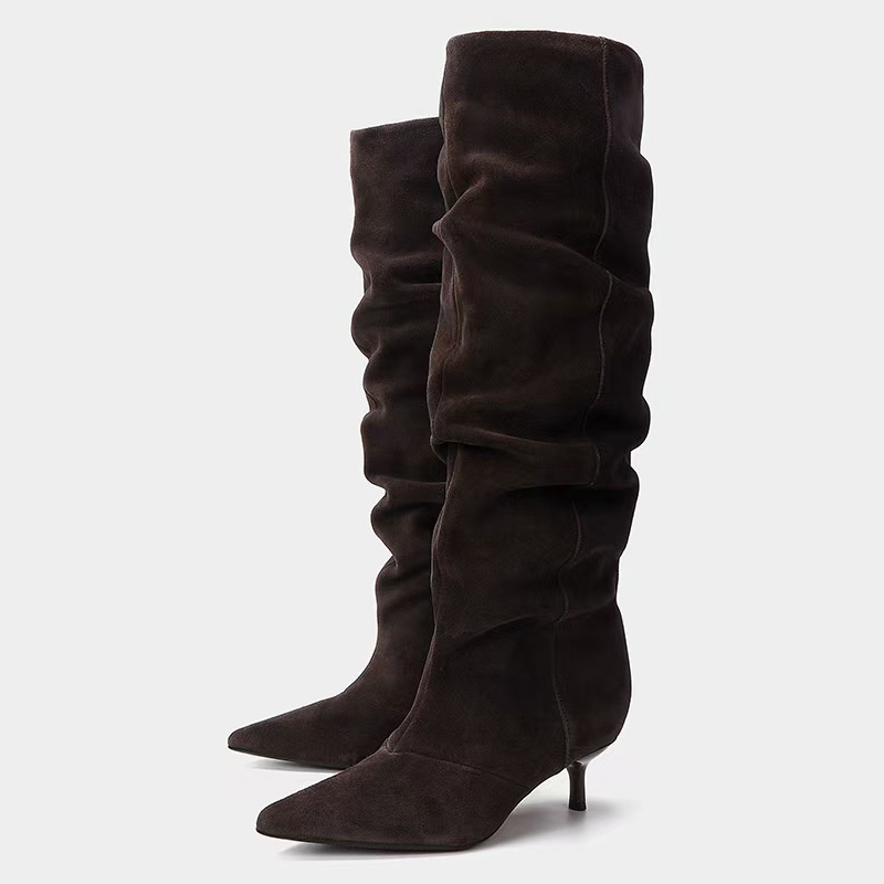 Liyke Runway Modne Plisowane Z – Women'S Fashion Knee High Boots recenzja i cena
