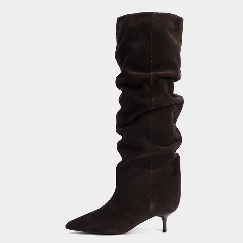 Liyke Runway Modne Plisowane Z – Women'S Fashion Knee High Boots recenzja i cena